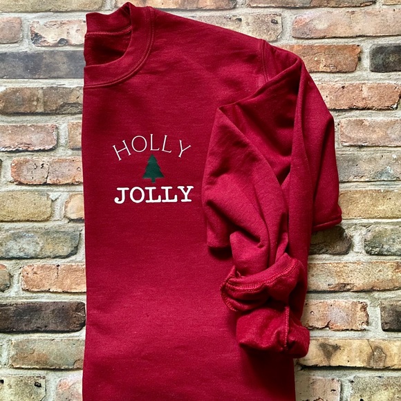 Holly Jolly Christmas Sweatshirt - Picture 2 of 5
